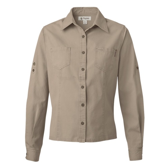 Women's Duck Mortar Work Shirt, Jacket UPF 50 Dry Sawtooth Size Large - Picture 1 of 3